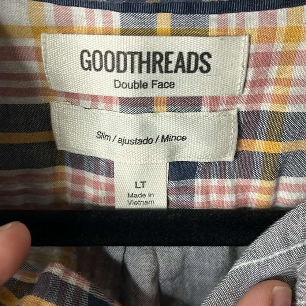 Used Large Tall Goodthreads Button Down Shirt - image 3